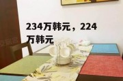 234万韩元，224万韩元