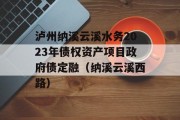 泸州纳溪云溪水务2023年债权资产项目政府债定融（纳溪云溪西路）