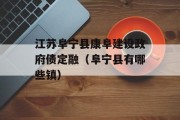 江苏阜宁县康阜建设政府债定融（阜宁县有哪些镇）