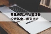 鼎元进元1号私募证券投资基金，鼎元资产