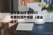 山东梁山经发2023年债权资产项目（梁山经济）