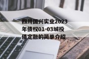 四川国兴实业2023年债权01-03城投债定融的简单介绍