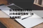 台儿庄财金D1号2023年收益权债权（台儿庄财政）