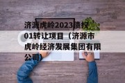 济源虎岭2023债权01转让项目（济源市虎岭经济发展集团有限公司）