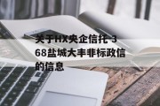 关于HX央企信托-368盐城大丰非标政信的信息