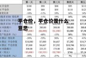 平仓价，平仓价是什么意思