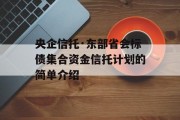 央企信托·东部省会标债集合资金信托计划的简单介绍