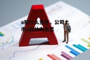 a股什么意思，公司上市a股什么意思