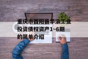 重庆市酉阳县华渝工业投资债权资产1~6期的简单介绍