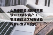 山东枣庄薛城区城市建设2023债权资产（枣庄市薛城区城市建设综合开发公司官网）