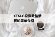 XTSLG投资政信债权的简单介绍