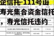 央企信托-111号山东寿光集合资金信托计划，寿光信托违约