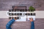 山东济宁城投债权资产定融政府债（城投集团济宁项目）