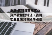 重庆-酉阳县酉州实业资产收益权转让（酉州实业集团领导班子成员）