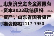 山东济宁金乡金源国有资本2022政信债权资产，山东省国有资产投资控股