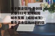 关于国企信托-秦创投长泰182号支持咸阳城市发展（咸阳城发）集合资金信托计划的信息