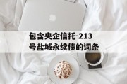 包含央企信托-213号盐城永续债的词条