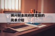 博兴财金政府债定融的简单介绍