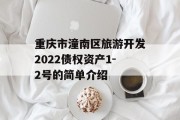 重庆市潼南区旅游开发2022债权资产1-2号的简单介绍