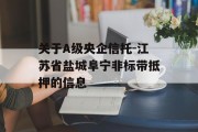 关于A级央企信托-江苏省盐城阜宁非标带抵押的信息