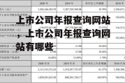 上市公司年报查询网站，上市公司年报查询网站有哪些