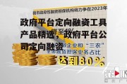 政府平台定向融资工具产品精选，政府平台公司定向融资