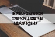 重庆彭水工业园区2023债权转让政信项目（重庆债权转让）