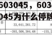 603045，603045为什么停牌