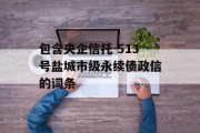 包含央企信托-513号盐城市级永续债政信的词条