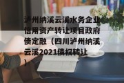 泸州纳溪云溪水务企业信用资产转让项目政府债定融（四川泸州纳溪云溪2021债权转让）