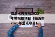 临沂水务发展2023年城投债项目（临沂市2023年重点项目）