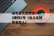 山东台儿庄财金2023债权2号（台儿庄财务室砍人）