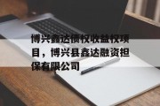 博兴鑫达债权收益权项目，博兴县鑫达融资担保有限公司