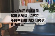 2023年昆明新都债权拍卖项目（2023年昆明新都债权拍卖项目有哪些）