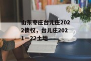 山东枣庄台儿庄2022债权，台儿庄2021一22土地