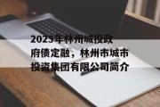 2023年林州城投政府债定融，林州市城市投资集团有限公司简介