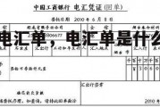 电汇单，电汇单是什么