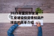 2023年重庆市金潼工业建设投资债权资产项目的简单介绍