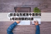 包含山东威海中基债权1号政府债的词条