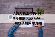 A类大央企信托-169号重庆大足(AA+)城投债的简单介绍