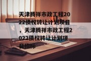 天津腾祥市政工程2022债权转让计划项目，天津腾祥市政工程2022债权转让计划项目招标