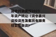 资中兴资债权2023年资产转让（资中县兴资投资开发集团有限责任公司融资）