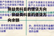 损益类科目的借贷方向，损益类科目的借贷方向余额