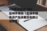 A级央企信托-700盐城市非标（盐城市国有资产投资集团有限公司评级）