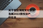 关于烟台海阳文化旅游发展2022债权资产的信息