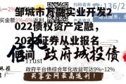 邹城市万融实业开发2022债权资产定融，2022证券从业报名时间