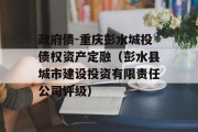 政府债-重庆彭水城投债权资产定融（彭水县城市建设投资有限责任公司评级）