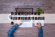 包含重庆QXZN建造科技债权拍卖项目的词条