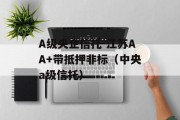 A级央企信托-江苏AA+带抵押非标（中央a级信托）