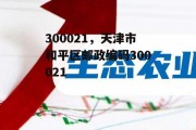 300021，天津市和平区邮政编码300021